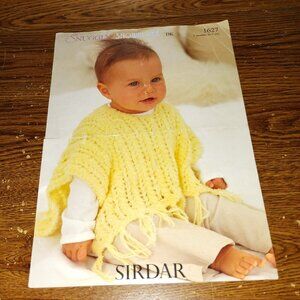 Kids Poncho - 3 Months To 8 Yrs (Sirdar Snuggly Snowflake DK Knitting #1627)